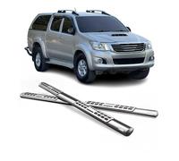 Stahl Seitenschweller Schwellerrohre für Toyota Hilux Extra Cab 2006-2011 Grau