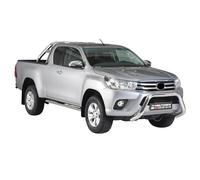 Stahl Seitenschweller Schwellerrohre für Toyota Hilux Extra Cab 2016-2025 Grau