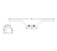 Stahl Tourenlenker 22MM Fehling mit TÜV-Gutachten für: Kawasaki Z KZ650F KZT00R