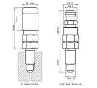 Entlüfterventil Entlüftungsschraube Entlüfternippel M8X1.25 Länge 16mm m. Ventil, Größe: M8x1,25