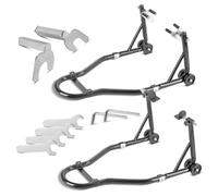 STAHLWERK Motorrad-Montageständer mit 450 kg Tragkraft Universal-Motorradständer | Motorradwippe | Radwippe | Radklemme | Hinter- und Vorderradwippe für Wartung und Reparatur