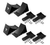 STAHLWERK Unterlegkeile mit Halterung GT-01 ST 4er Set bis 1,5 t Achslast Bremskeil | Hemmschuh | Radkeil | Radvorleger für Pkw Anhänger, Wohnmobil, Wohnwagen oder Caravan