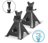 STAHLWERK Unterstellbock JS-3 ST 2er Set mit 3 t Tragkraft 275-415 mm höhenverstellbarer Kfz-Abstellbock | Wagenheber | Abstellstütze | Stützbock für Pkw, Lkw, Caravan, Wohnwagen, Landwirtschaft