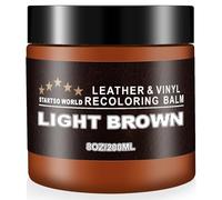 STARTSO WORLD Leder Reparatur Set Hellbraun, 200ml Flüssigleder, Lederfarbe, Lederpflege Auto, Leder- & Vinyl-Reparaturset für Möbel, Couchen, Sofas, Autositze, Schuhe