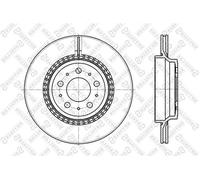 STELLOX Bremsscheiben belüftet hinten passend für Volvo XC90 I 275