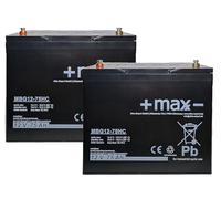 Sterling Elite XS kompatibler 24V Elektromobil Akku 2X 12V 75Ah Pb Gel Batterie