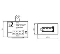 Steuergerät, Anhängevorrichtung 12V Blinküberwachung zur Anhängersteueru 321113
