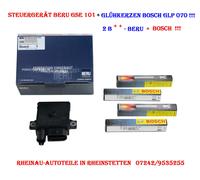 Steuergerät/Glühzeit BERU GSE101+4 Glühkerzen BOSCH GLP070- BMW 3(E46,E90,E91)
