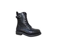 John Doe - Jackie Damen High Heel Motorradstiefel Schwarz Schwarz 41