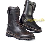 Stiefel mit dem Fahrrad Stylmartin Rocket Wp IN Braunem Leder Brown Verstärkung