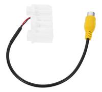 STOBAZA Rückfahrkamera Adapterkabel für Rca Videokabel, Weißes Kunststoff | Videoanschluss für Nachrüstung, Einfache Installation, für Fahrzeuge, Autoradio Upgrade, Zuverlässige Verbindung