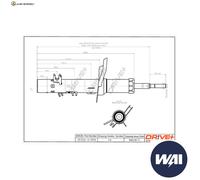 STOSSDÄMPFER DP1610.10.0058 FÜR PEUGEOT 208/I/Hatchback/Van ZMZ 1.0L HMR 1.2L