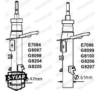 Stoßdämpfer oben Stift G8098 MONROE für PEUGEOT 207/207+ 207 SW