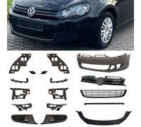 Stoßstange vorne ohne PDC für SRA + Gitter + Zubehör passt für VW Golf 6 08-12
