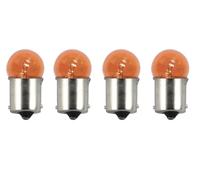 4x Blinkerbirnen Orange Glühbirne BA15S 12V 10W E-Geprüft für Roller Blinker