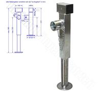 Stützfuß für Anhänger Ausdrehstütze Schwenkstütze Heckstütze 1300kg 1,3t