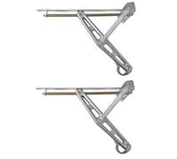 Stützfuß Wohnwagen Ausdrehstütze bis 47 cm / 600 kg Belastung - 2er-Set robuste Steckstützen für Wohnwagen & Anhänger - stabile Stützfüße