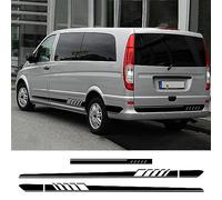 SUKORI Karosserie-Seitenstreifen-Aufkleber,für Mercedes Benz Vito V Class Viano W638 W639 W447 Marco Polo EQV,Auto-Karosserie-Tür-Dekor-Aufkleber,Vinyl Aufkleber Außenzubehör,A-Black