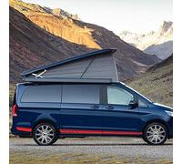SUKORI Karosserie-Seitenstreifen-Aufkleber,für Mercedes Benz Vito V Class W447 AMG Edition 1,Auto-Karosserie-Tür-Dekor-Aufkleber,Vinyl Aufkleber Außenzubehör,B-Red