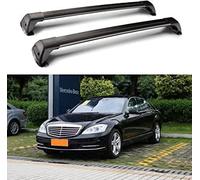 2 Stück Dachträger für Mercedes Benz S Class W221 2006-2018, Dachgepäckträger, Geschlossene Reling, Dachträger Querstange, Tragfähigkeit Relingträger,Black