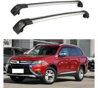 SUNJFY 2 Stück Dachträger für Mitsubishi ASX SUV 2010-2022 2023 2024, Dachgepäckträger, Geschlossene Reling, Dachträger Querstange, Tragfähigkeit Relingträger,Black+Silver