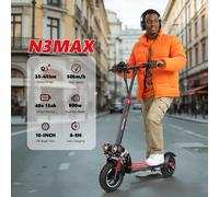 SUNNIGOO N3MAX 800 W 48 V Elektroroller 10 Zoll Offroad-Reifen Höchstgeschwindigkeit 50 km/h Reichweite 35-45 km Dual-Stoßdämpfender faltbarer Escooter N3MAX