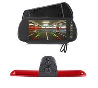 【Super-Doppelobjektiv】Auto HD Rückansicht Kamera Bremsleuchte Rückfahrsystem im 3. Bremslicht mit Rückfahrkamera Für Mercedes-Benz Sprinter B907 B910 311CDi 314/315/316/319CDi (Mit 7-Zoll-Rückspiegel)