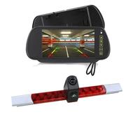 【Super-Doppelobjektiv】 HD wasserdichte Auto Rückansicht Bremsleuchte im 3. Bremslicht mit Doppel-Rückfahrkamera für FIAT Ducato aus 2024/Hella 2DA 343 106-201 Universal Car (Mit 7-Zoll-Rückspiegel)