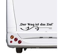 SUPERSTICKI Der Weg ist das Ziel Konfuzius Spruch Wohnwagen Caravan Camping Holiday Urlaub ca. 30cm Aufkleber Autoaufkleber Sticker Womo Wowa