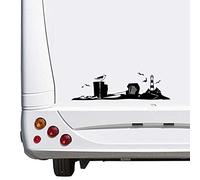 SUPERSTICKI Nordsee Skyline Wohnwagen Caravan Camping Holiday Urlaub ca. 30cm Aufkleber Autoaufkleber Sticker Womo Wowa