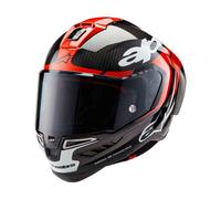 Alpinestars Supertech R10 Element Carbon Helm, schwarz/rot/weiß, Größe M (57/58)