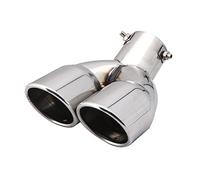 Surakey 76mm Auspuffblende Doppelrohr, Auspuffspitzen Auspuff Edelstahl Endrohrblenden Auto Auspuff Endrohr Gebogener Doppelauslass Endrohr Schalldämpfer Auspuffendrohr Blende Endrohre