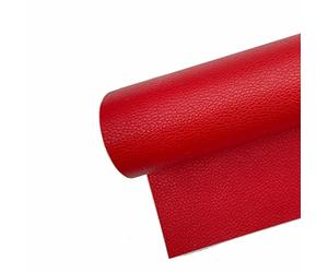 Surriba Kunstleder Reparaturset, Lederflicken Selbstklebend für Auto Ledersitz Motorrad Sofa Bürostühle DIY-Basteleien Federtasche Aufgearbeitete Möbel Wand 60 * 300 Art Leuchtendes Rot