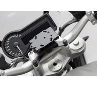 SW-Motech Navi-Halter am Lenker - Schwarz. BMW- / Triumph-Modelle, Himalayan., schwarz