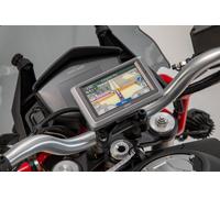 SW-Motech Navi-Halter am Lenker - Schwarz. Moto Guzzi V85 TT (19-23).