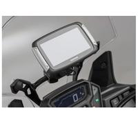 SW MOTECH Navihalterung an Rohr 10/12 mm Durchmesser Navi Halter Quick Lock, Farbe: Schwarz, Größe: für TomTom, Garmin für TomTom, Garmin Schwarz