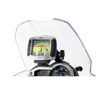 SW-Motech Navi-Halter im Cockpit - Schwarz. Triumph Tiger 800/800 XC, XR (10-17).