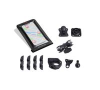 SW-Motech Universal Navigation Kit with Smartphone Drybag - Includes 2 Inch Clamp Arm for Handlebars/Mirror Thread, Black