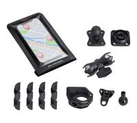 SW-Motech Universal Navigation Kit with Smartphone Drybag - Includes 2 Inch Clamp Arm for Handlebars/Mirror Thread, Black