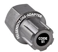 SW-Stahl 02382L-1 Felgenschloss-Demontage-Adapter I geeignet für VW I Adapter 51 I Demontage Werkzeug zum Lösen der Radsicherung I Lösewerkzeug für Felgenschlösser I Felgenschloss Ausdreher