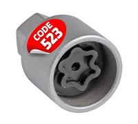 SW-Stahl 02383L-3 Felgenschloss-Demontage-Adapter I geeignet für VW I Adapter 523 I Demontage Werkzeug zum Lösen der Radsicherung I Lösewerkzeug für Felgenschlösser I Felgenschloss Ausdreher