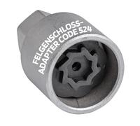 SW-Stahl 02383L-4 Felgenschloss Adapter 524 I geeignet für VW I Felgenschlösser lösen I Radsicherung Felgenschloss Demontage Werkzeug I Felgenschloss Ausdreher I Felgensicherung Schlüssel