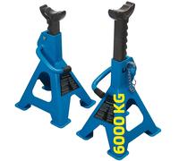 SW-Stahl 20475L Unterstellbock, 6 t, 1 Paar I 2 Stück I Kfz Bock I Unterstellbock höhenverstellbar Auto I Reifen Stützbock I Stützböcke 6t I Arbeitsböcke Metall I Kfz Unterstellböcke Set