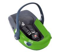 Swandoo Babyschale Albert i-Size 1.2 ab Geburt - 18 Monate (40 cm - 85 cm, bis 13 kg) inkl. Neugeboreneneinlage, Sonnenverdeck & verstellbare Kopfstütze - Lime Sesame Grey
