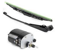 SWAWIS Scheibenwischermotor 12v Wischermotor Scheibenwischermotor mit Arm und Blatt 105° Wischerarm Wischerblatt Wischermotor Universal Passend für Traktoren Jeeps & mehr