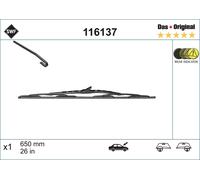 SWF Wischblatt Scheibenwischer DAS ORIGINAL SINGLE 116137 für MOVANO FIAT SCUDO