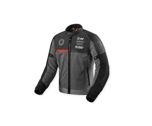 Swiftblade Leder-/Textiljacke Schwarz-Rot, 3XL