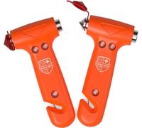 Swiss Safe 5-in-1-Auto-Sicherheits-Hammer (2-Pack), Notfall-Entweichen-Werkzeug mit Auto-Fenster-Unterbrecher und Gurtschneider für Ersthelfer und Pannensicherheit Kits
