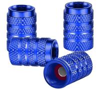 SWSMYZFF Stilvoll Ventilkappen Autoreifen, für S-Koda Octavia Kamiq Karoq Kodiaq Superb Yeti Scout Sicher langlebig Reifenventil-Staubschutzkappen,Blue