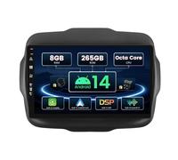 SXAUTO ¦ 8G+256G ¦ Android 14 IPS Autoradio für Jeep Renegade (2015-2018) - Eingebaut Carplay/Android Auto/DSP - LED Kamera + MIC - DAB Lenkradsteuerung Fast-Boot 360-CAM WiFi - 2 Din 9 Zoll